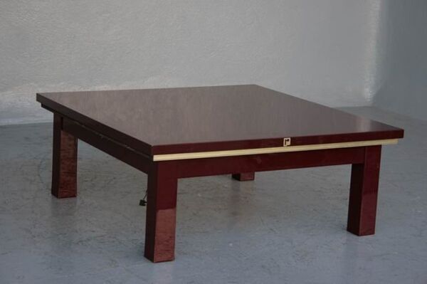 Table basse design 1970 Paco Rabannes en laque