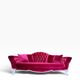 XL vintage fuchsia baroque armchair/sofa