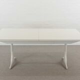 Extendable pedestal dining table by George Nelson for Herman Miller