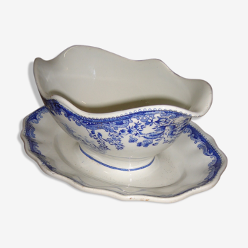 English porcelain saucer lunéville jouy motif