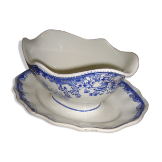English porcelain saucer lunéville jouy motif
