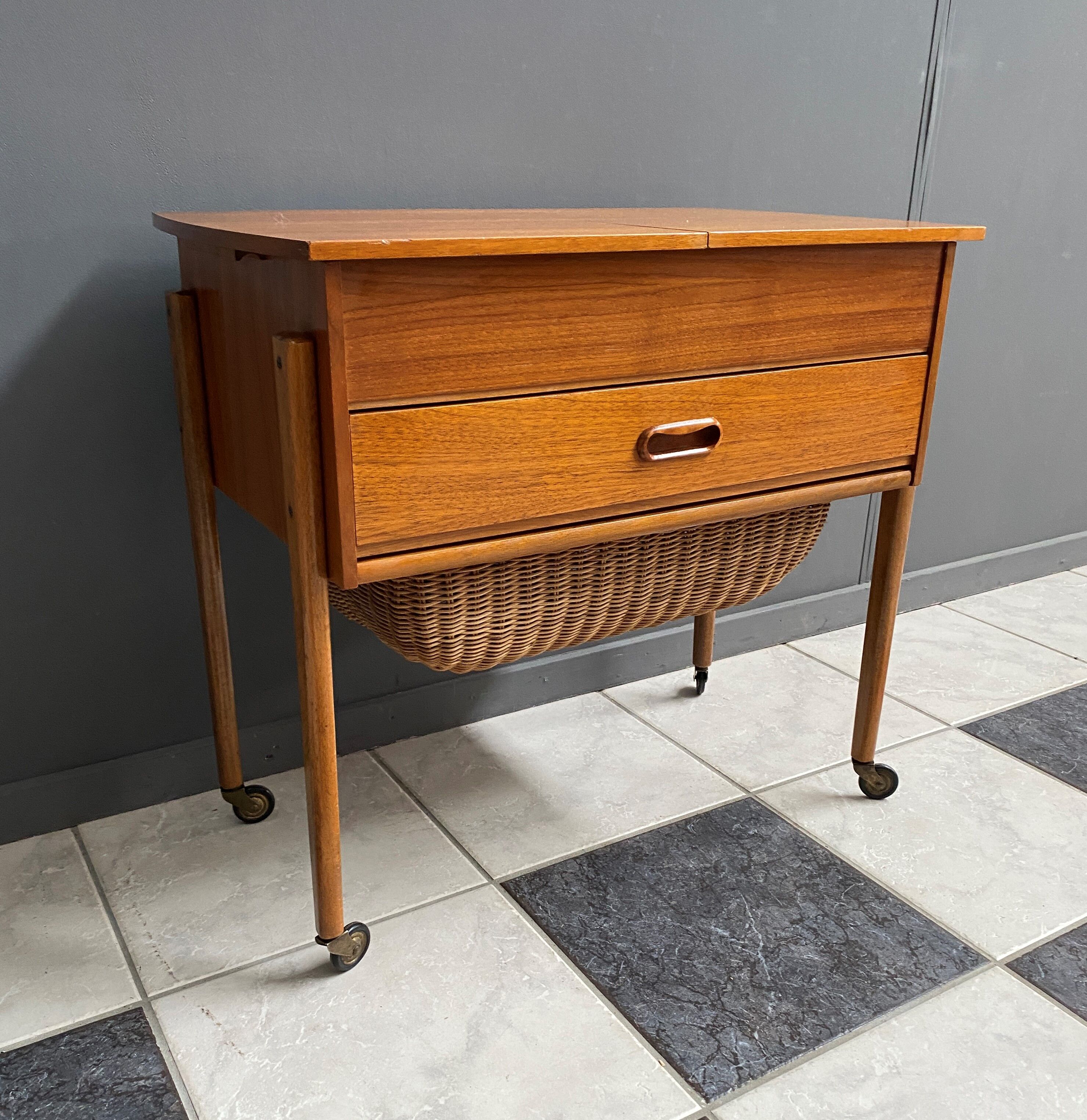 1960s sewing box table