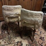 Paire de chaises moumoute