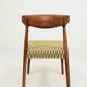 Set 2 Dining Chairs Solid Wood Ash Green Jacquard Fabric