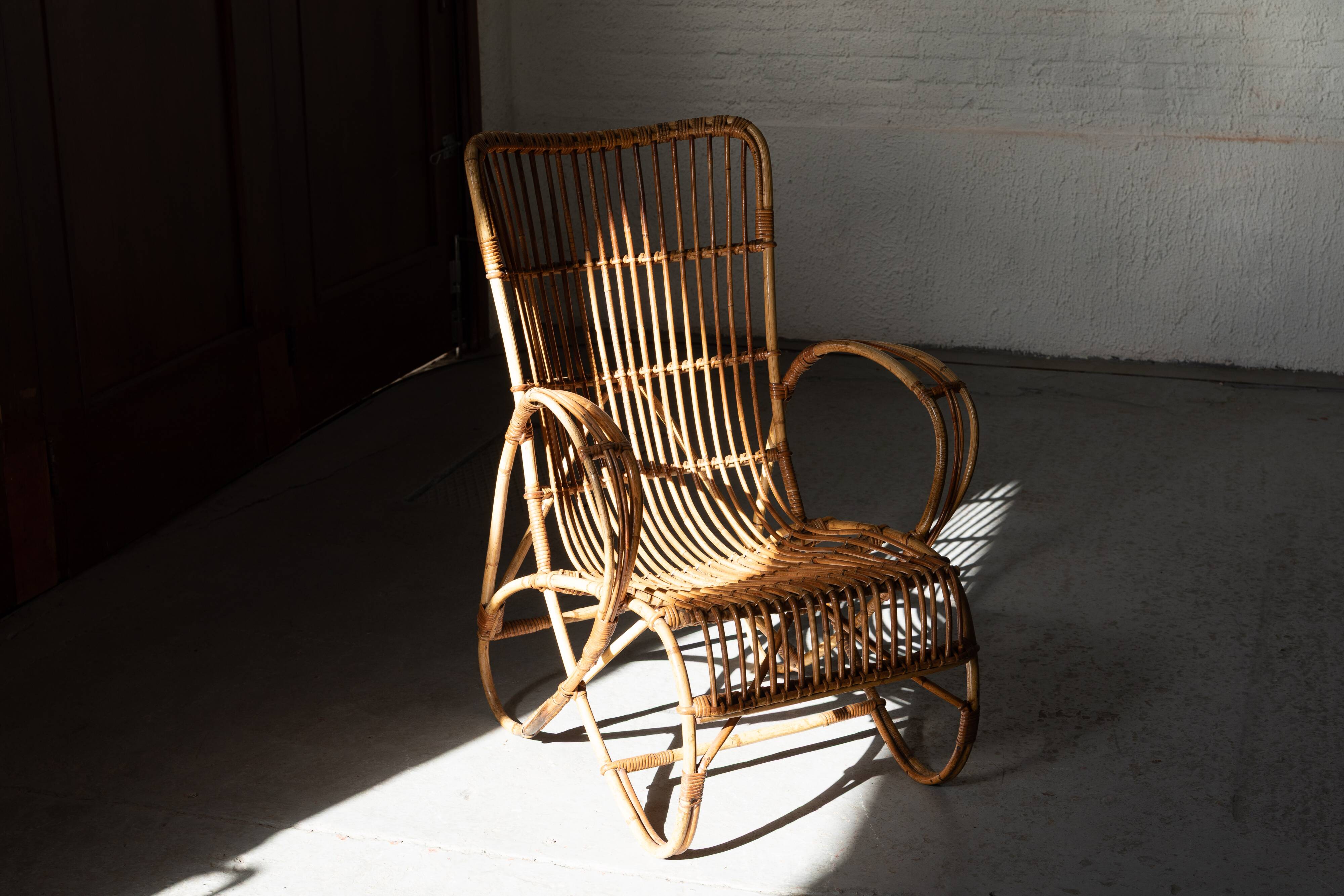 Chaise esy en rotin 'RB2' par Rosé Noordwolde