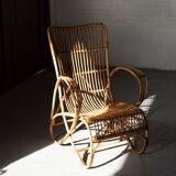 'RB2' rattan chair by Rosé Noordwolde