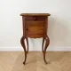 Table de chevet style Louis XV en bois et marbre