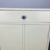 White wood convenient storage unit from the 1950s