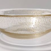 Vide-poche en verre de Murano moucheté d'or, Italie