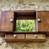Art Deco Style Oak Wall Cabinet, Circa 1940's