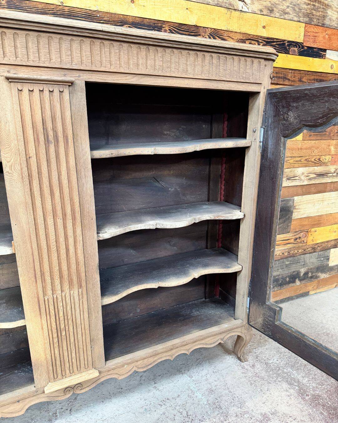 Antique oak dresser - sandblasted