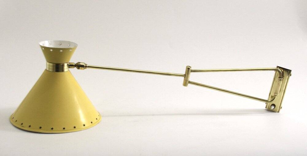 Diabolo wall light, René Mathieu for Maison Lunel, around 1950.