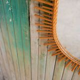 Vintage rattan mirror 42x64cm