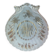 Limoges, large gold and gadroon scallop shell, empty pocket, salad bowl, compotier