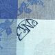 White and blue damask tablecloth 1m50 x 1m50