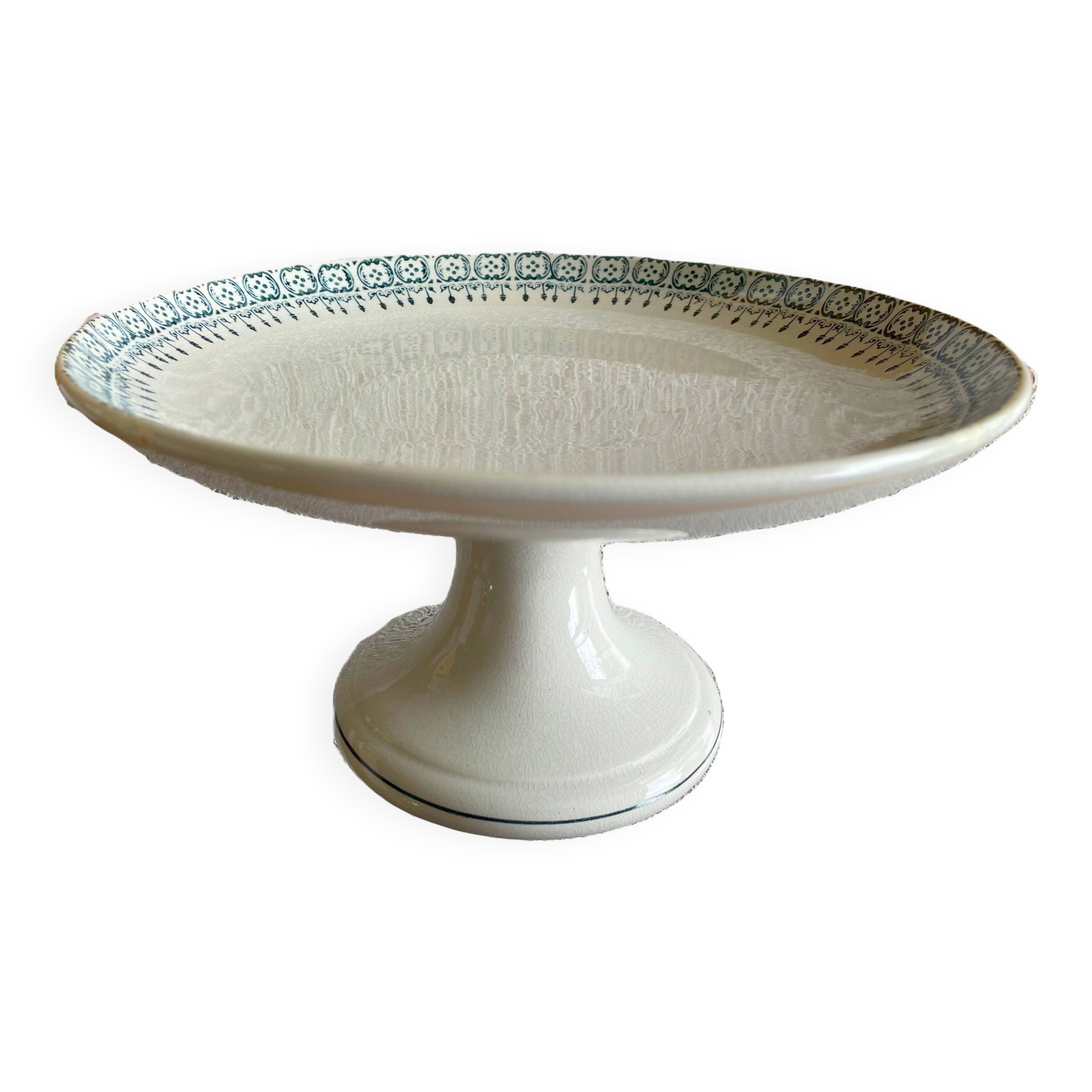 Antique earthenware fruit bowl from Saint-Amand (North)