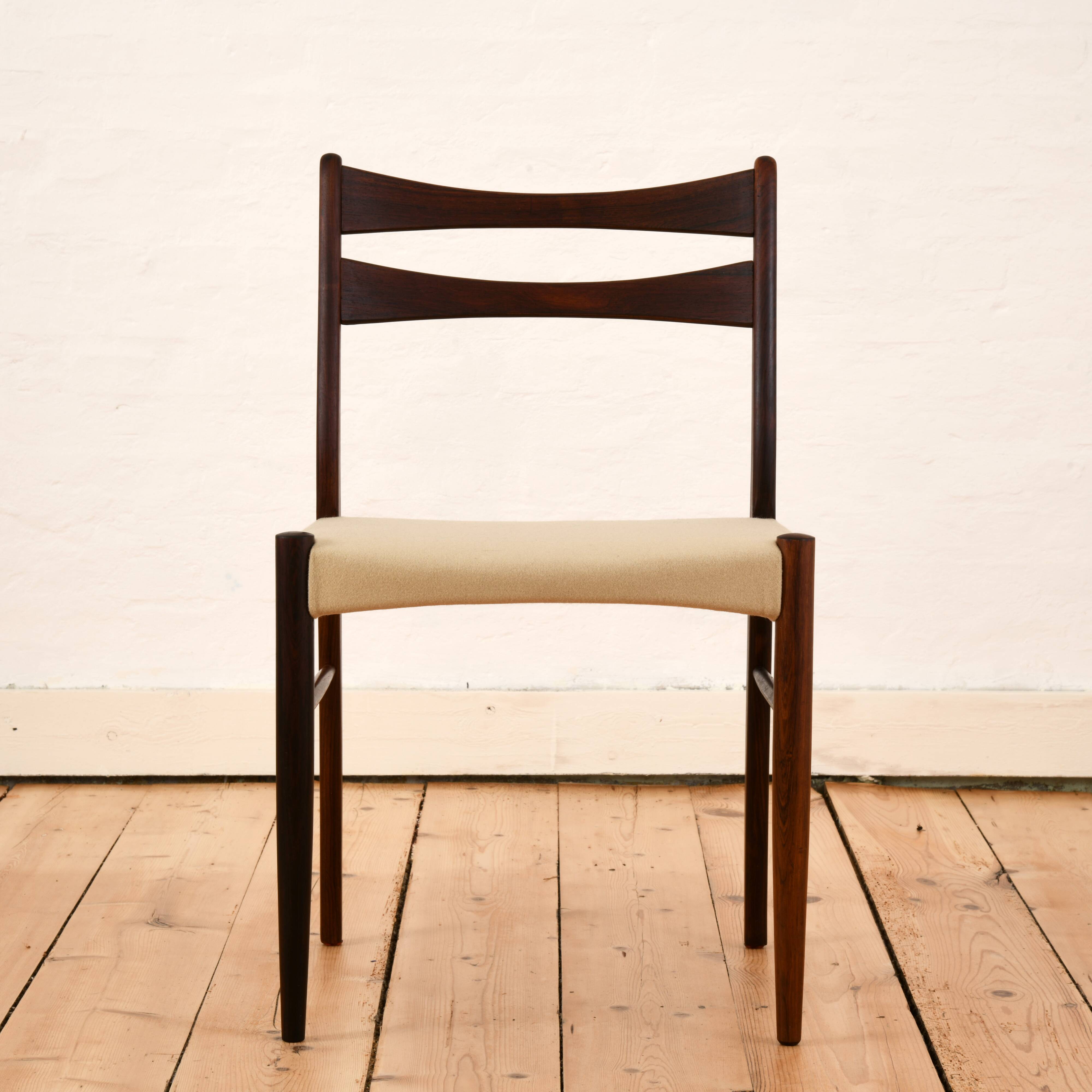 Pair of Scandinavian chairs in Rio rosewood