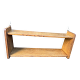 1960s solid oak wall shelf