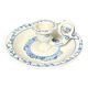 Ancien Bougeoir Porcelaine Blanc Bleu Dynastie Ming Chine