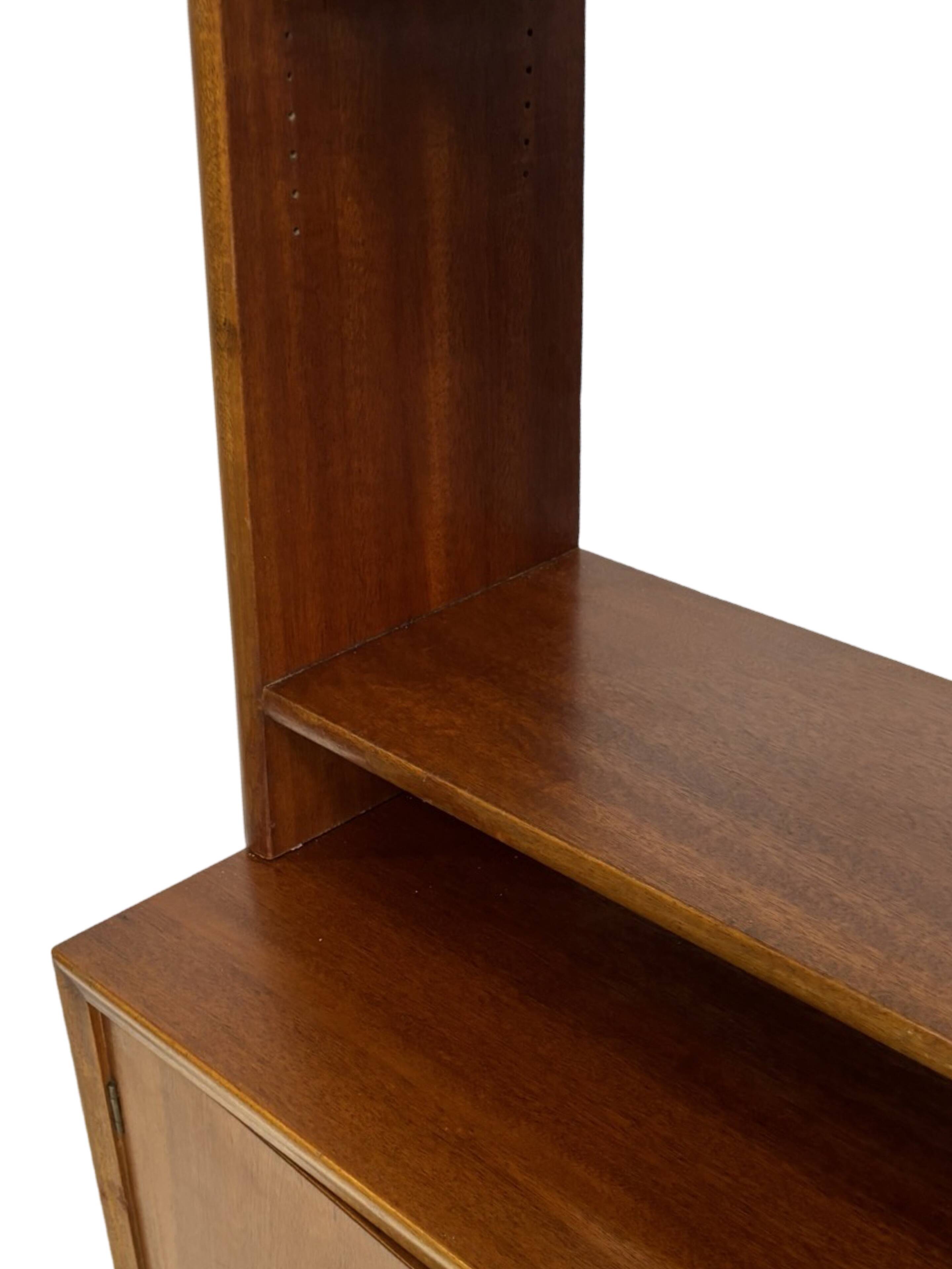 Vintage Wall Cabinet Bookcase Swedish Design 1960s