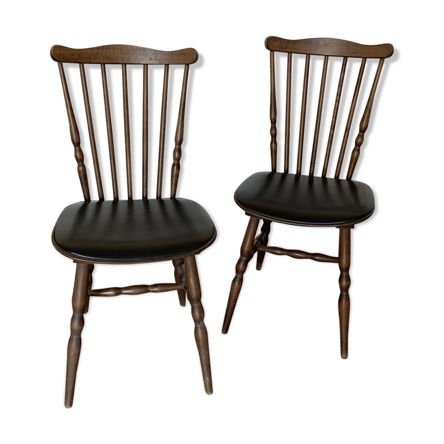Paire de chaises tacoma de baumann - skaï noir