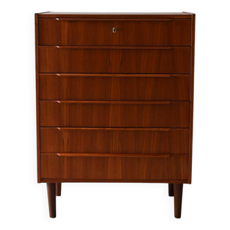 Commode scandinave à 6 tiroirs des années 1950/60