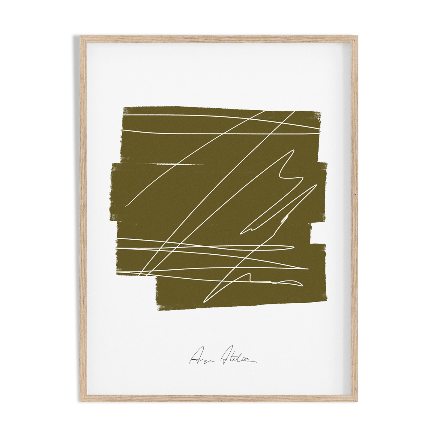 Framed abstract giclee art print 50x70cm