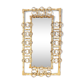 Rattan mirror 40x70cm