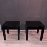 Pair of black square coffee table