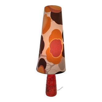 Lampe à lave vintage en céramique rouge Spara Fat, années 1960