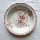 Hollow plate in iron earth Fontanges Sarreguemines