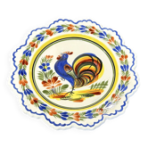 Assiette Faïence Bretonne Henriot Quimper – Décor Coq Multicolore