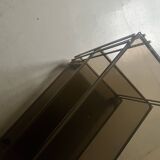 Smoked glass and brass hi-fi/TV stand, circa 1970