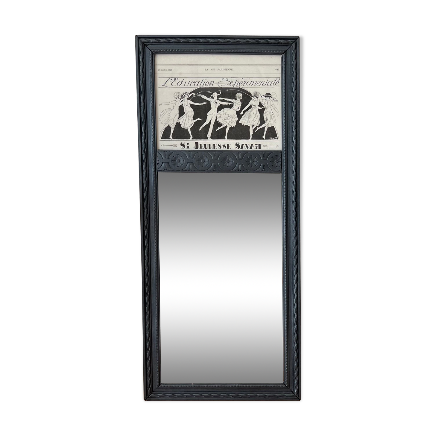 Miroir trumeau en bois “L’éducation expérimentale”