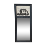Wooden overmantel mirror “Experimental education”