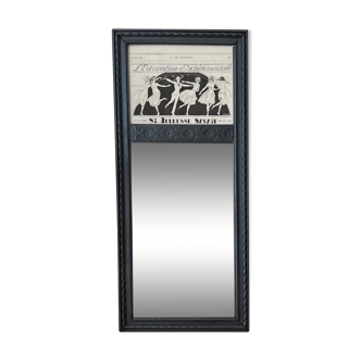Wooden overmantel mirror “Experimental education”