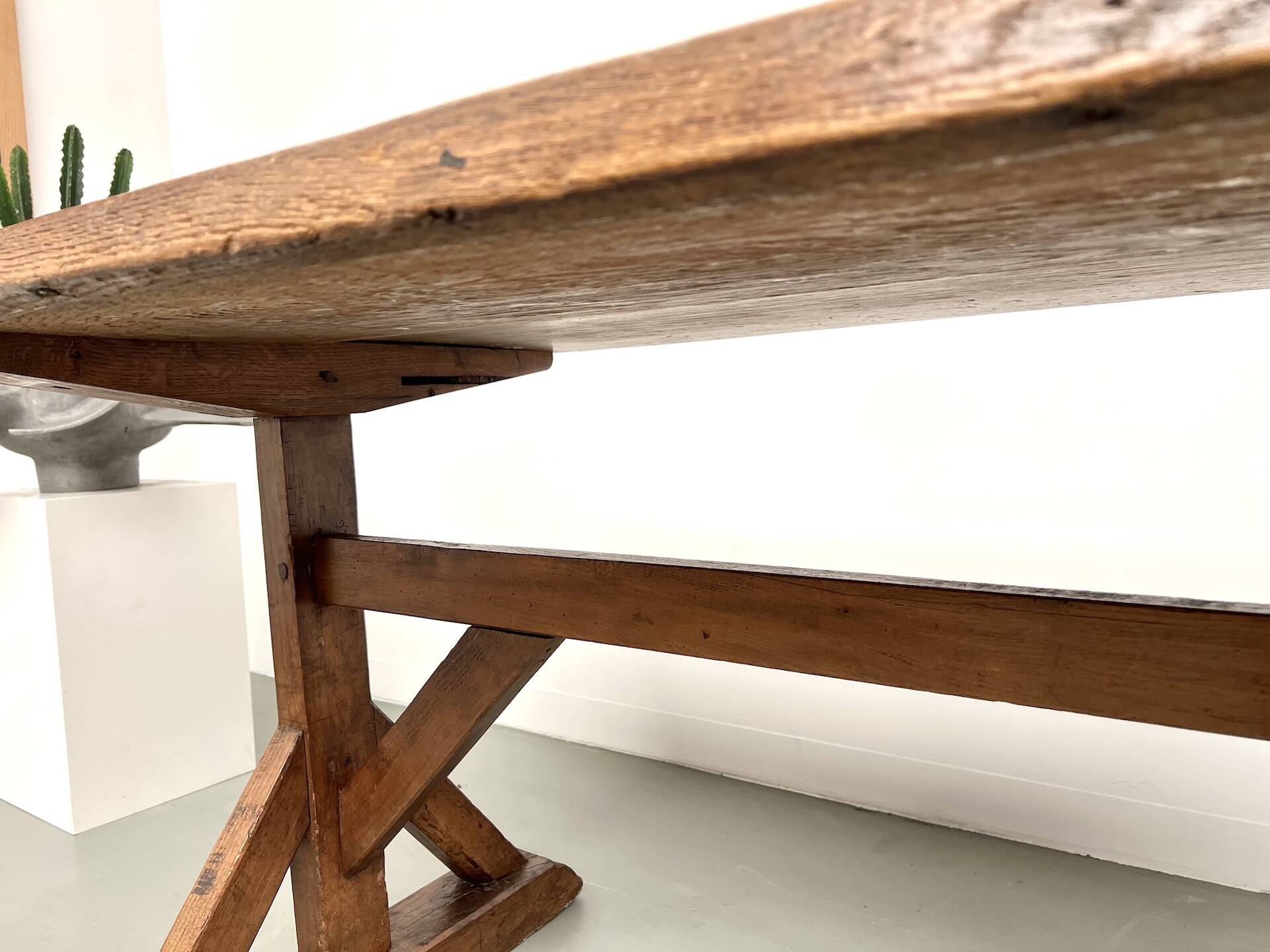 19th century brutalist oak table