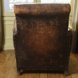 Old vintage leather club chair