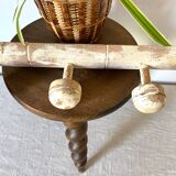 Old coat rack with 5 hooks