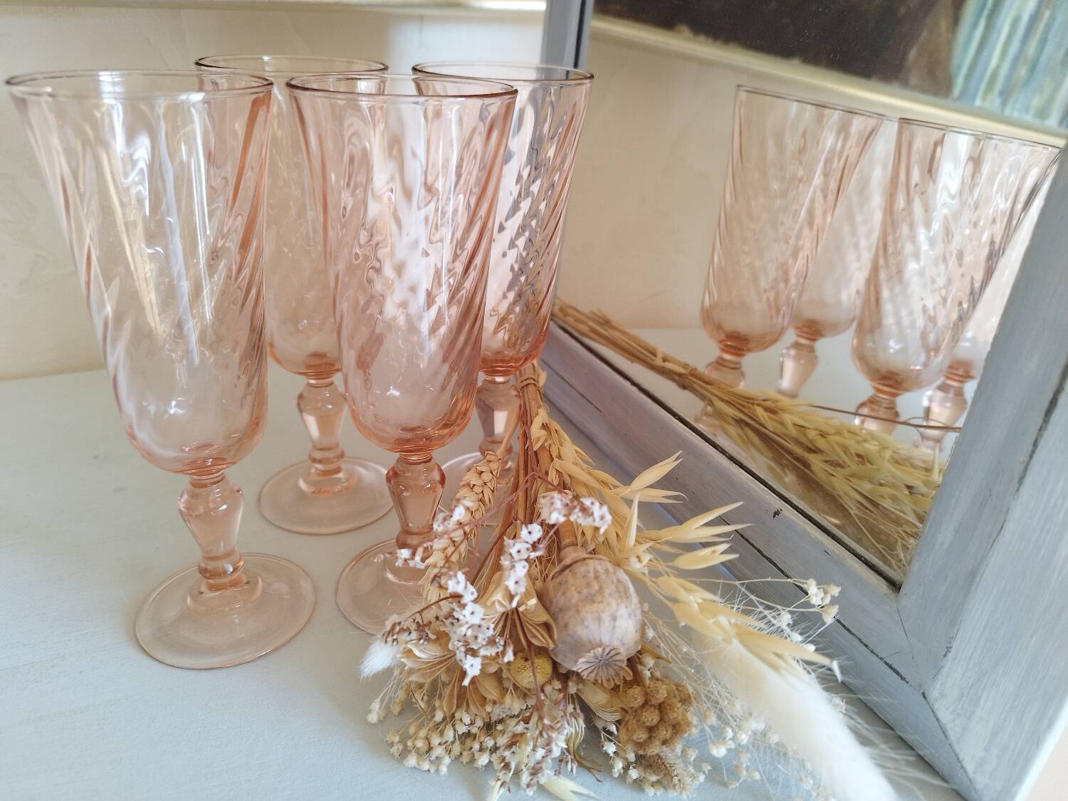 Set de 4 flûtes à champagne Rosaline