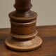 Mid-Century Accent Table Lamp in Solid Oak and Patinated Brass