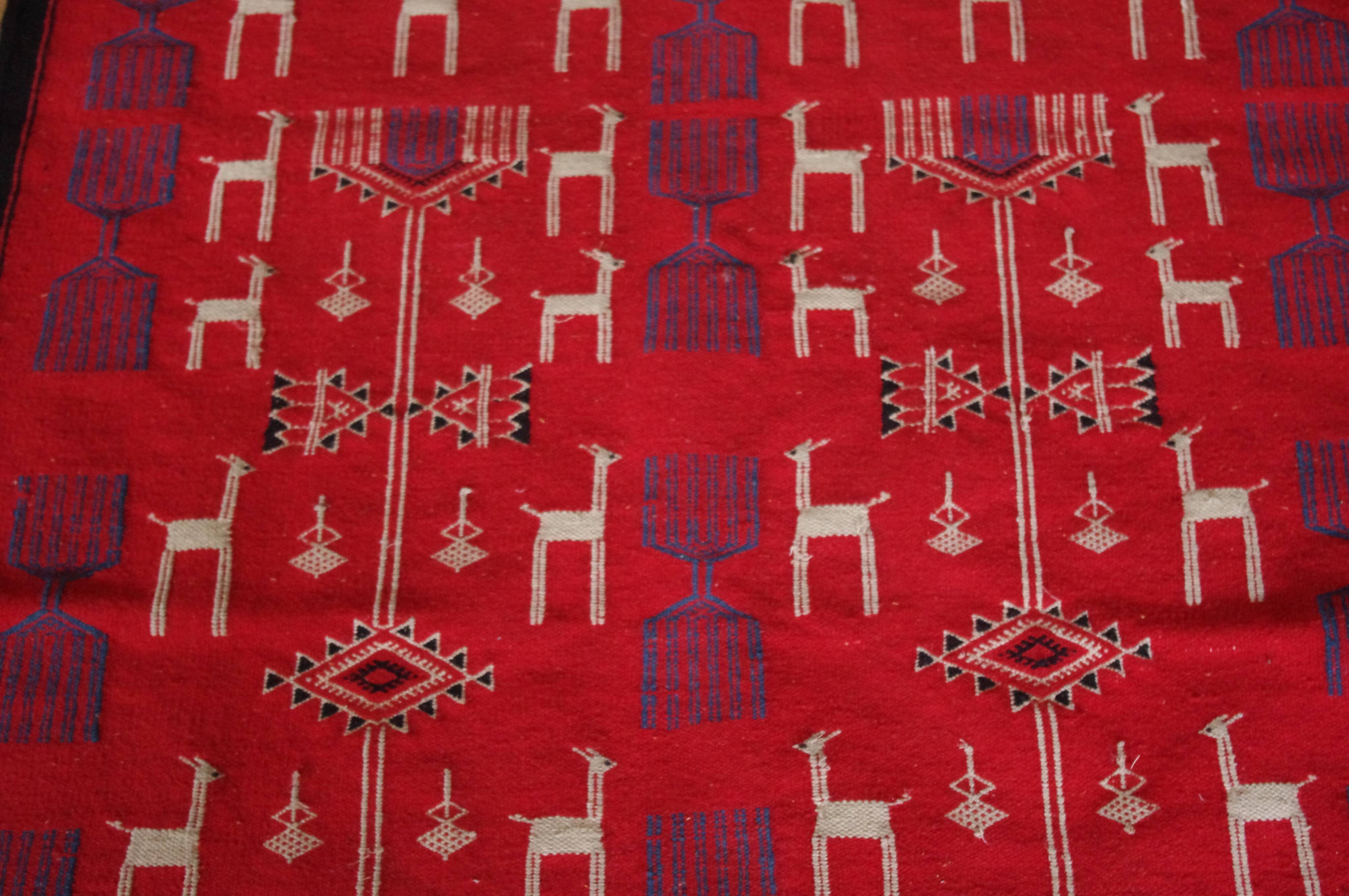 Tapis ethnique Pérou Inca 106x100cm