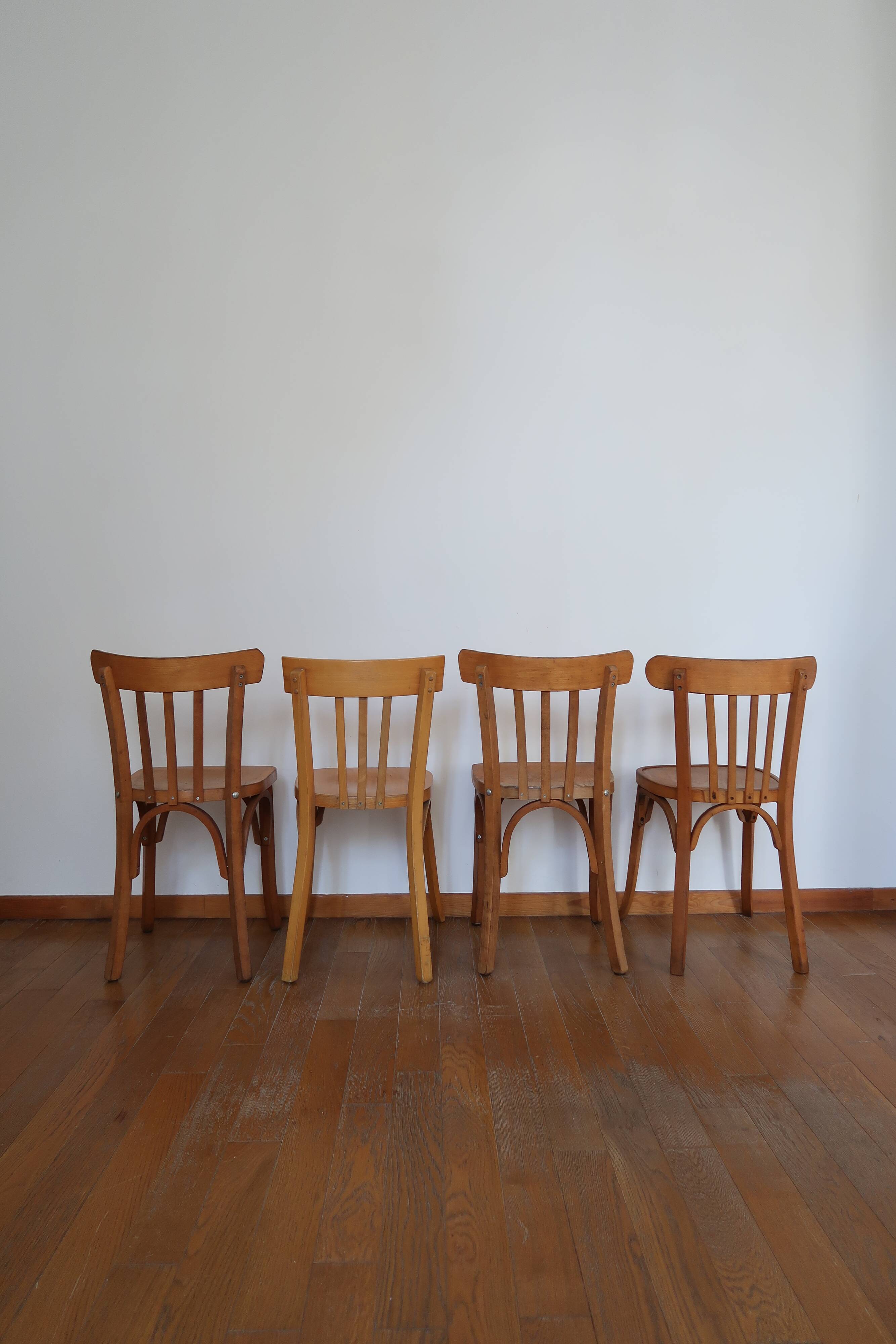 4 vintage bistro chairs
