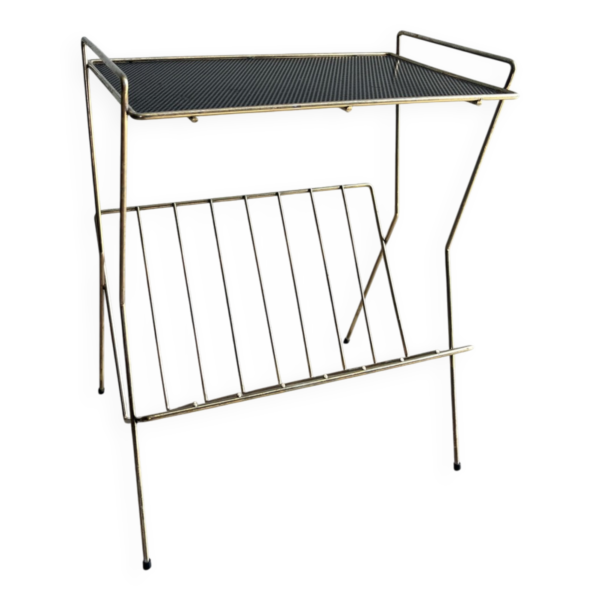 Vintage side table / gold end table / accent table