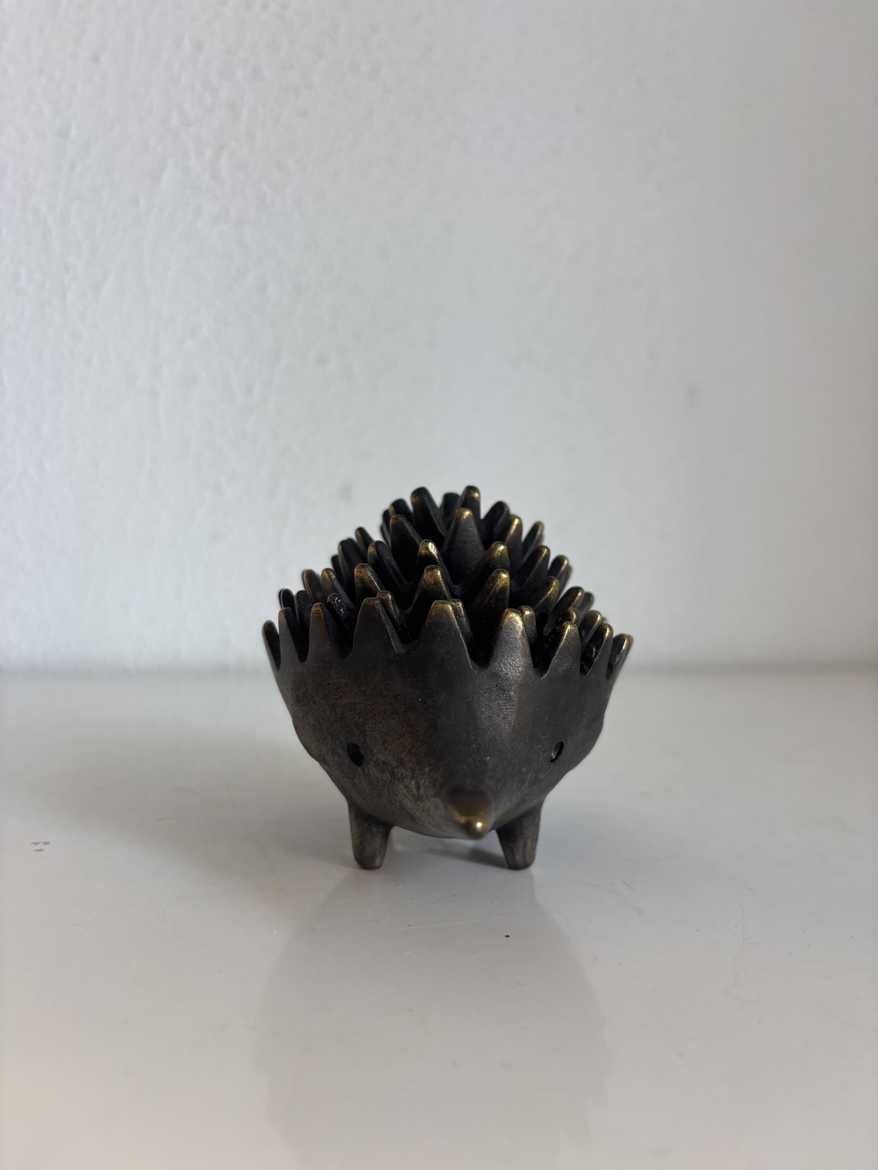Vintage 1950 hedgehog ashtrays by Walter Bosse for Hertha Baller