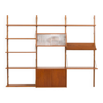 Preben Sorensen, PS System teak wall unit, Denmark 1960
