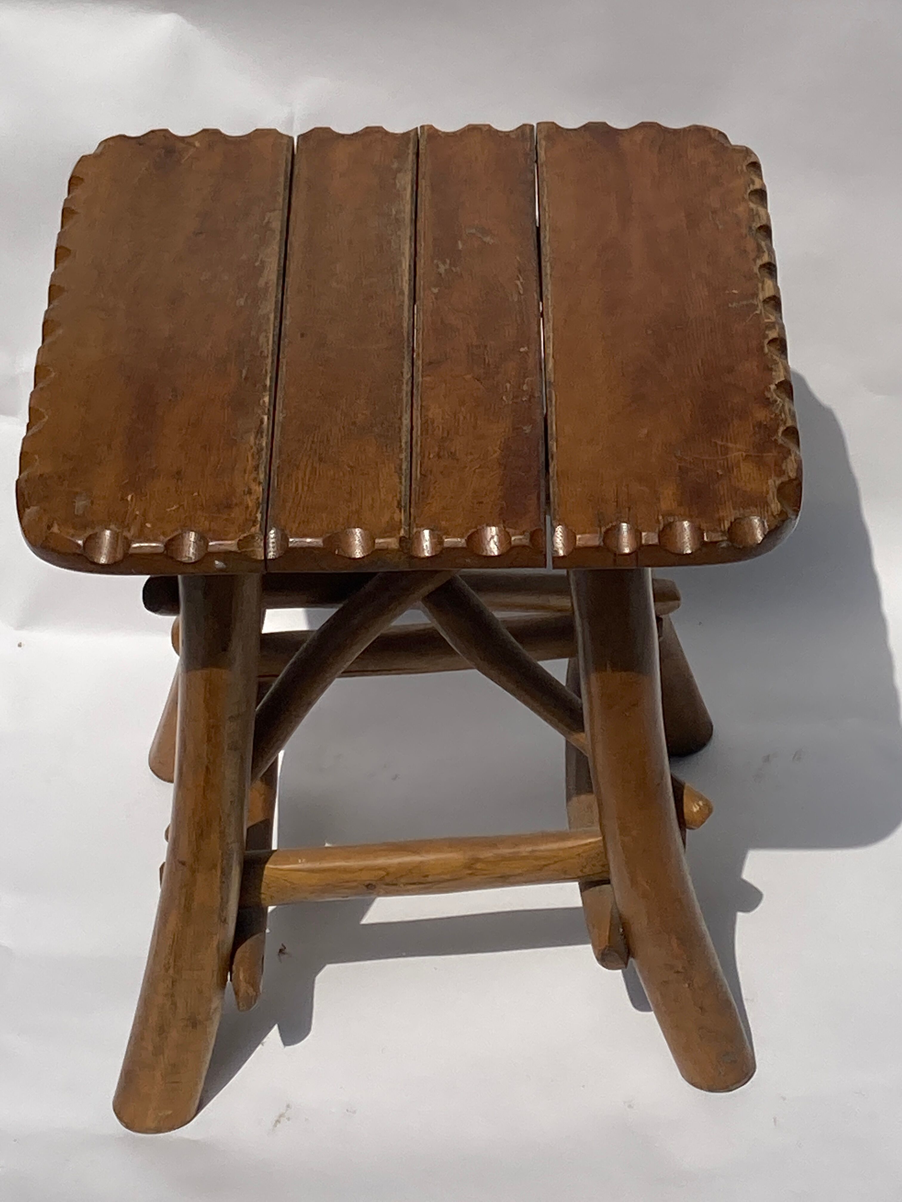 Brutalist Wabi Sabi organic tree stool or hocker