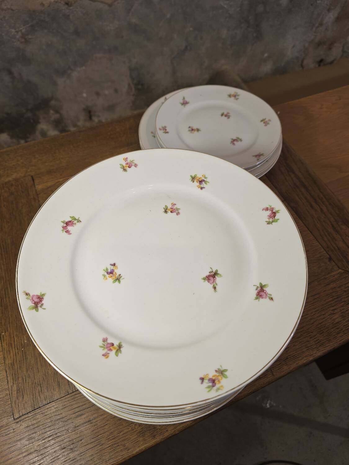 Set of Cérabel porcelain soup and dinner plates from Baudour