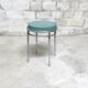 Bauhaus turquoise metal stool