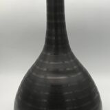 Vase in glazed ceramic with brown and brown striped design by asa sélection